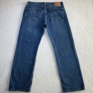Levi's 505 Straight Leg Jeans 36x30 Men's Medium Blue Classic Regular Fit Denim